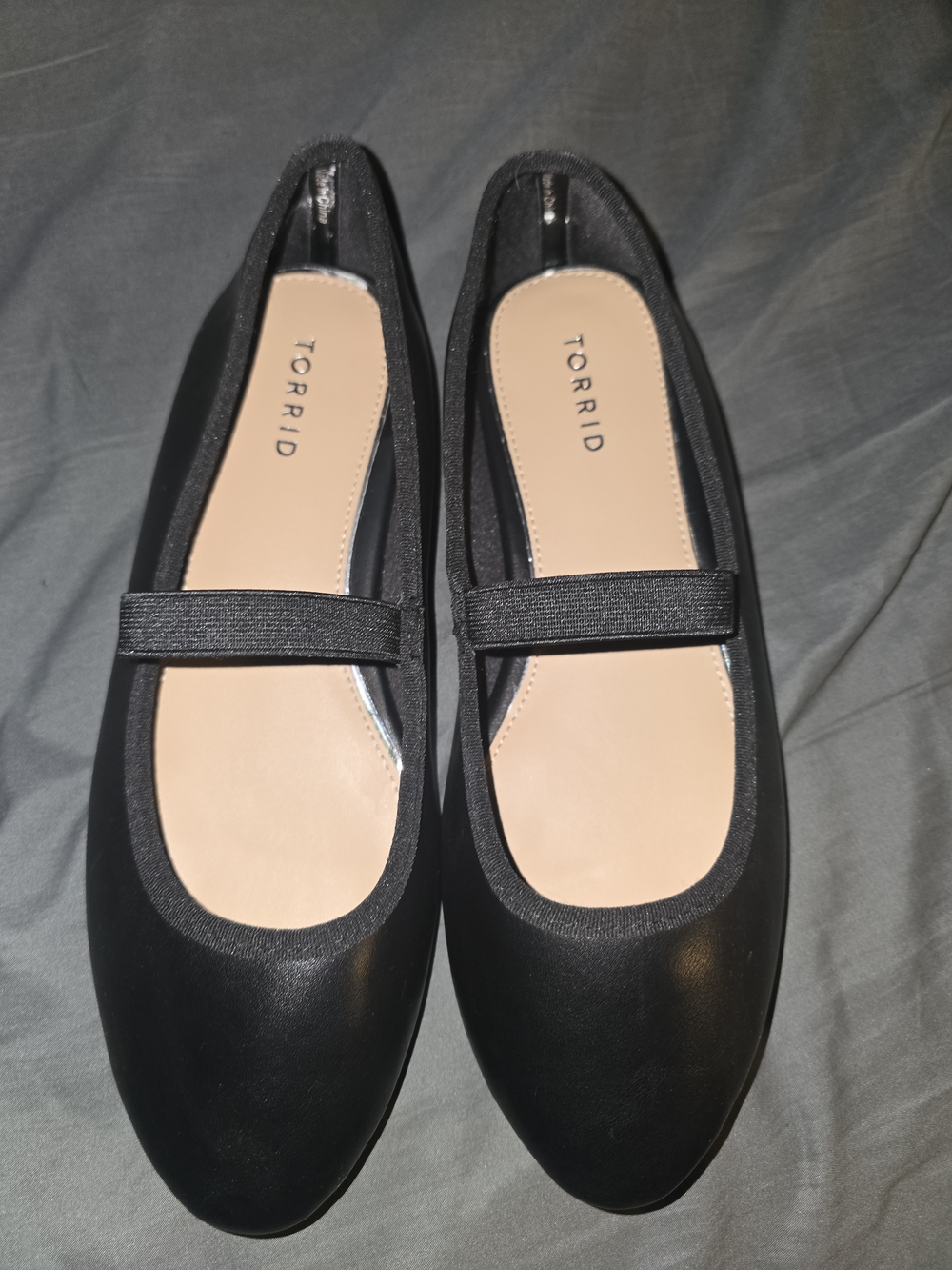 torrid Black Mary Jane Style Ballet Flats with Elastic Strap